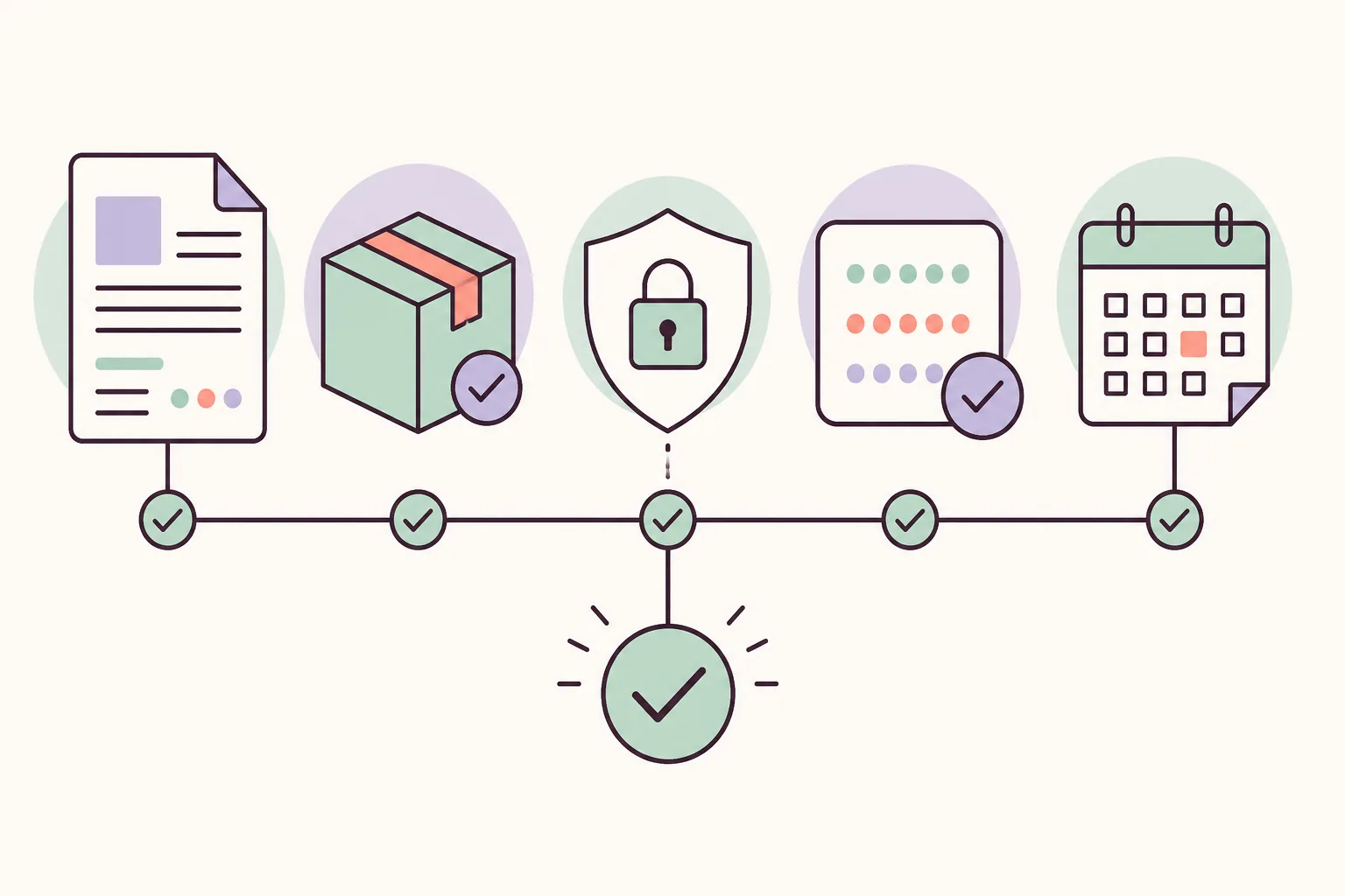 AI-generated editorial diagram of a generic release verification workflow; it is not an official screenshot.
